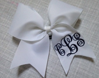 Monogrammed Cheer Bow