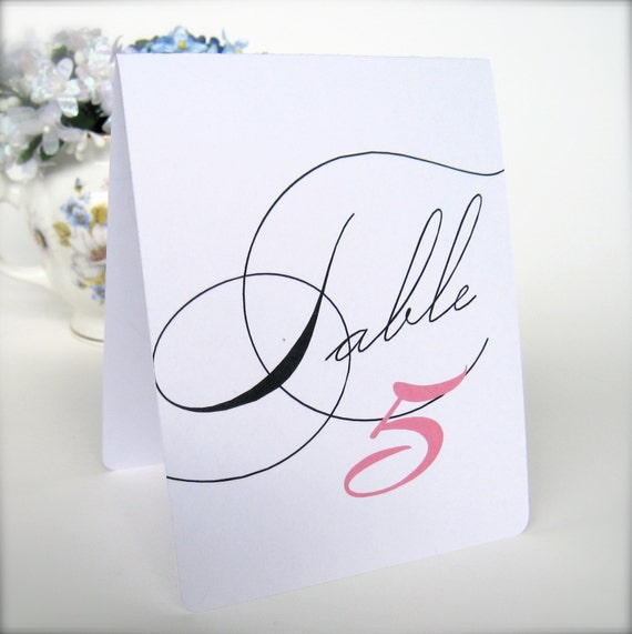Folded table numbers wedding table numbers table number