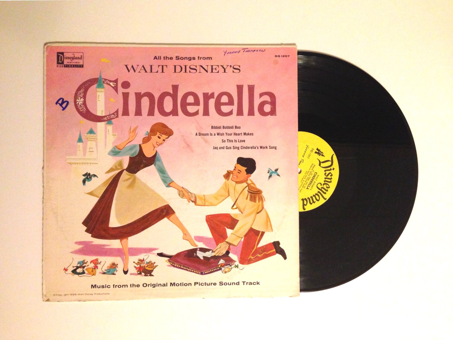 Vinyl Record Walt Disneys Cinderella LP Album 1963 A Dream Is