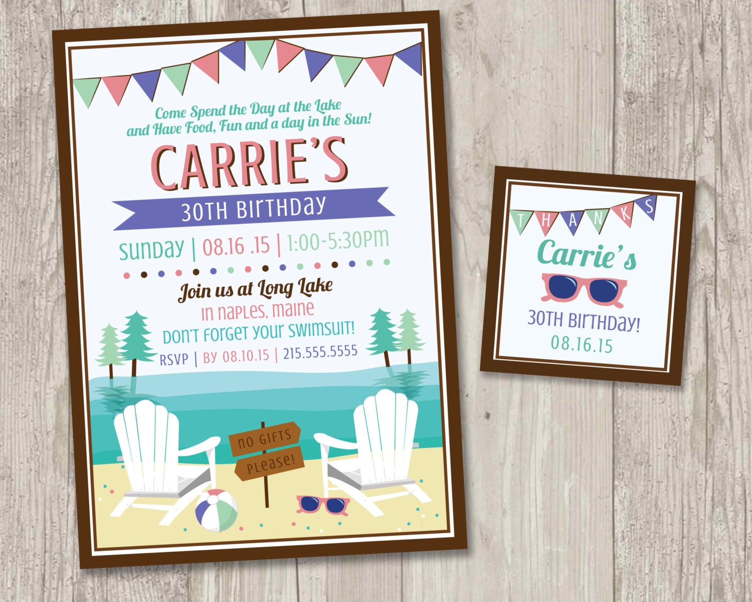 Lake Party Invitations 6