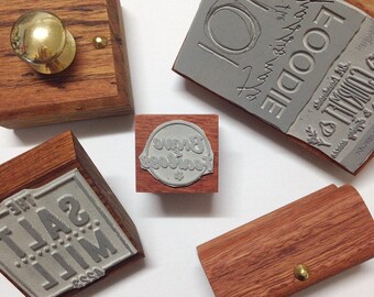 Custom made wooden business / wedding stamp