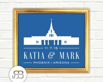 LDS Temple - Phoenix Arizona - Personalized Printable Design - PDF / JPEG File