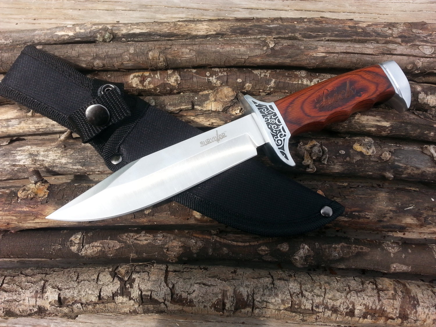 Set of 1 Personalized Knife Laser Engraved Knife by JakesCustoms