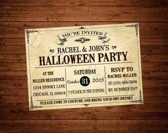 Gothic Style Halloween Invitation (Printable)