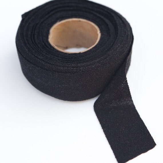 Black Bias Tape Crepe Knit 1.25 inches wide x 5 Yards