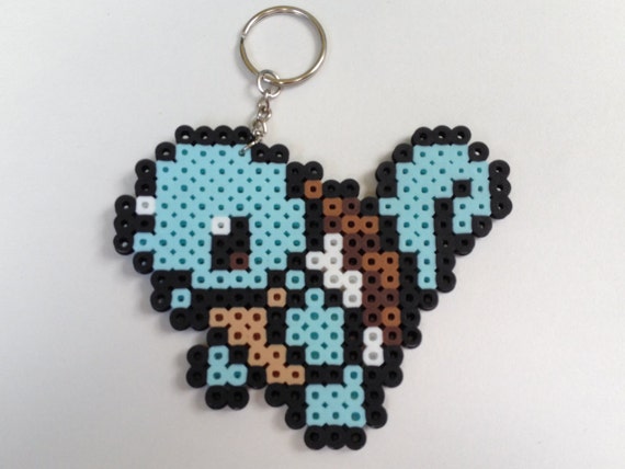 Items similar to Squirtle pixel bead sprite keychain : Pokemon perler ...