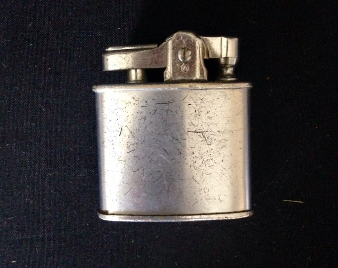 Storewide 25% Off SALE Vintage Ronson Newark USA Stainless Steel Refillable Pocket Lighter Featuring Monogramed JLN Initials & Engraved Vert