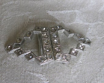 Stunning Art Deco Rhinestone Belt Buckle