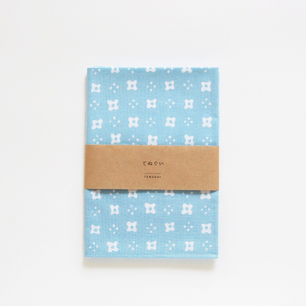 Tenugui Japanese Cotton Towel Fabric dyed with by itsukonaka