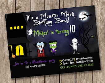 Halloween Birthday Invitation