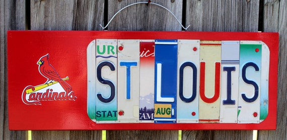 Items similar to St Louis CARDINALS License Plate Sign on Etsy