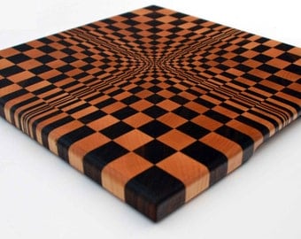 3D Hardwood End Grain Butcher Block Cutting Board