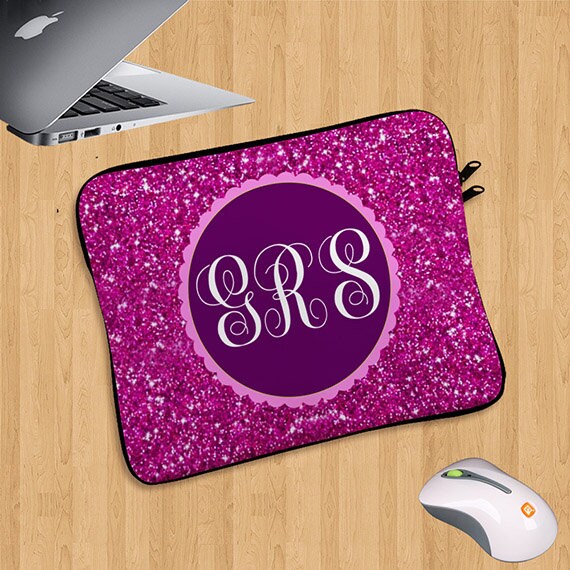Laptop Sleeve Monogram Laptop Laptop Case Laptop by OnlyOneGift