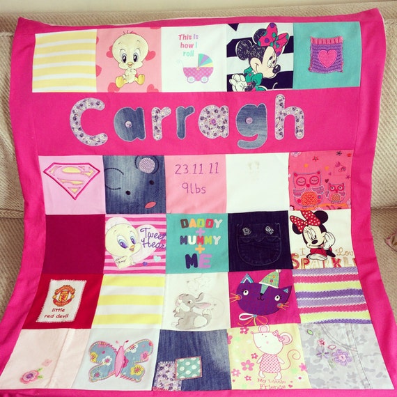 Memory blanket baby grow blanket tshirt blanket by SewAimeeX