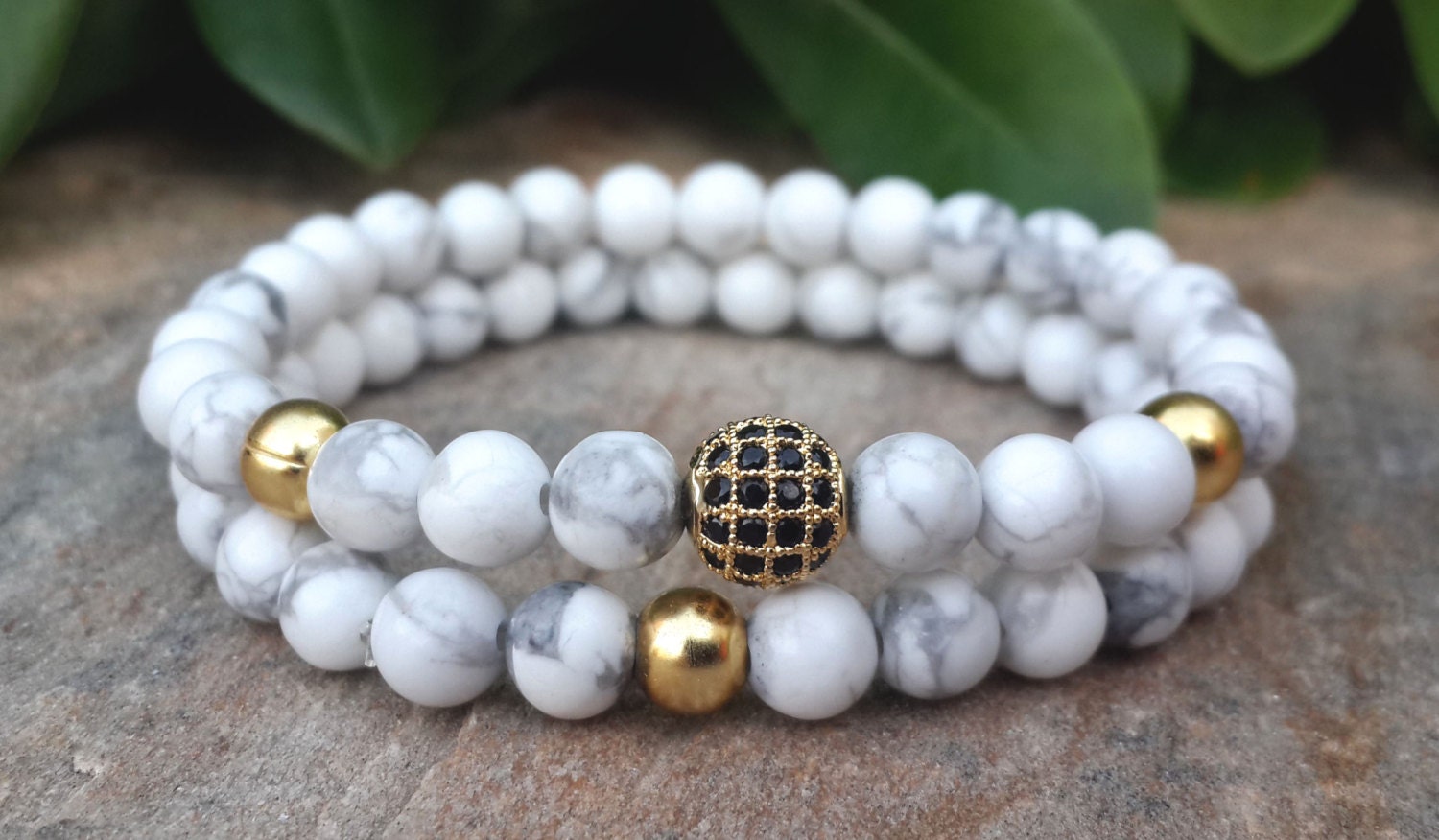 Mens Womens Bling Jewelry Bracelet Set 6 mm by Braceletshomme