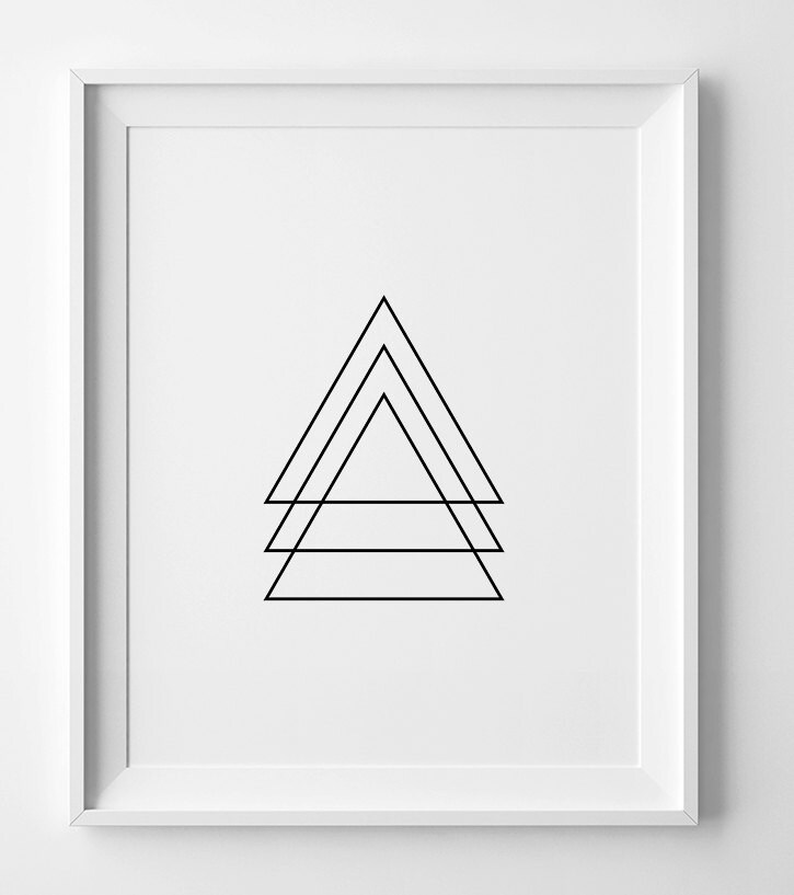 Black and white art geometric wall art print printable wall