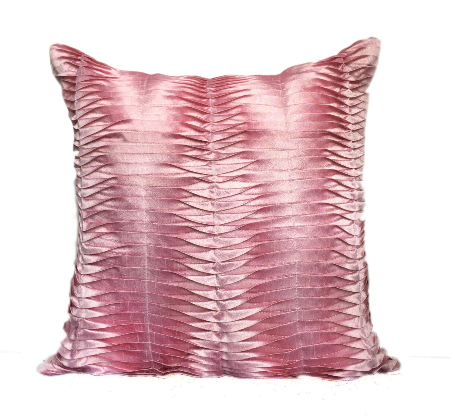 Pink Textured Pillow Baby Pink Pleated Textured Pink Euro Sham
