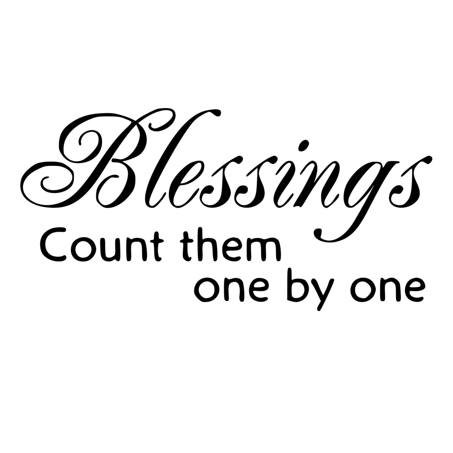 Blessings Count Them One By One Die-Cut Decal Car Window Wall