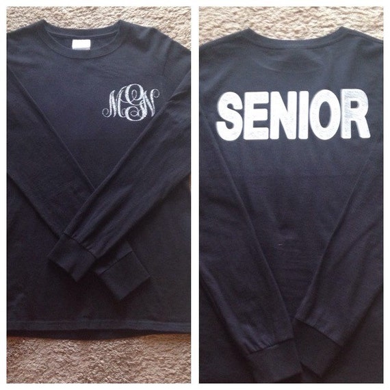 Senior shirt senior 2016 shirt Vinyl monogram Shirt