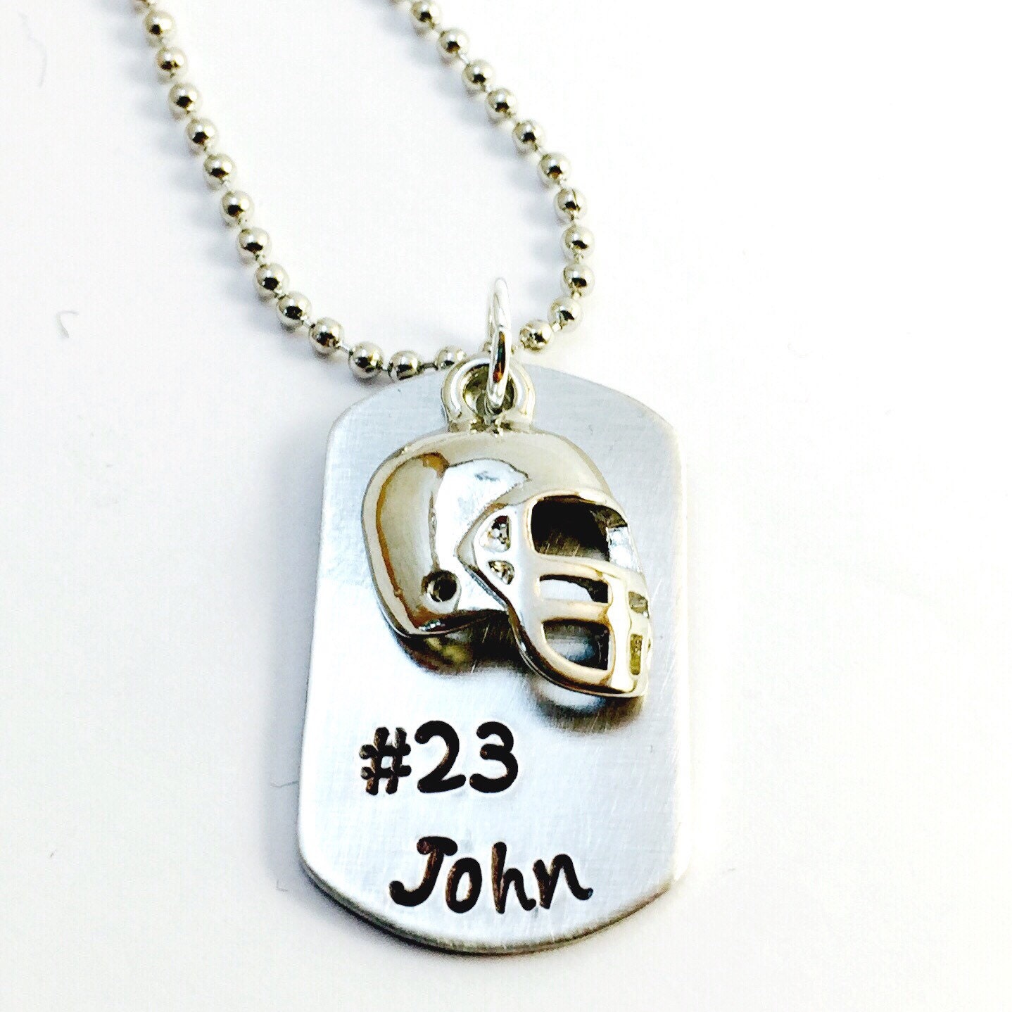 Football Necklace Dog tag Football Necklace Boys Sports
