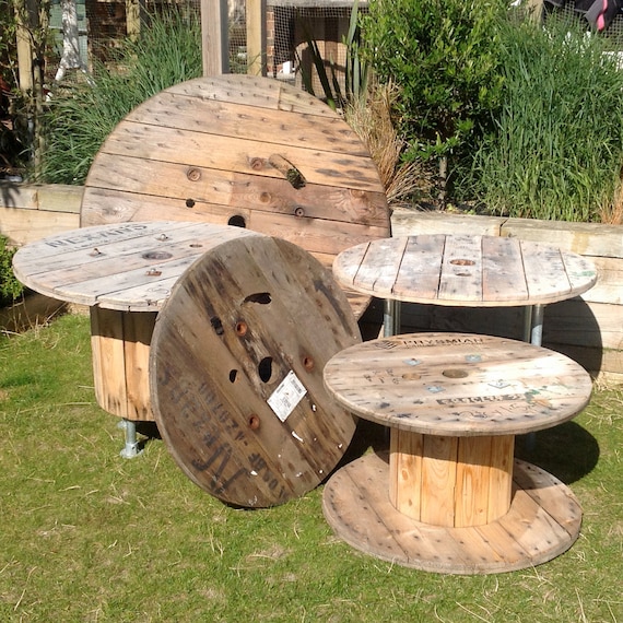 Wooden Cable Reel Drum Ends for Table Tops and DIY Project 