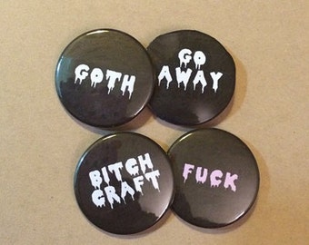 Gothic Pinback Button Pack Pastel Goth
