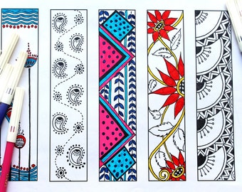 items similar to bookmarks to color three pages
