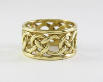 knotwork wedding celtic rings gold