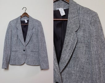 Vintage Gray Tweed Blazer