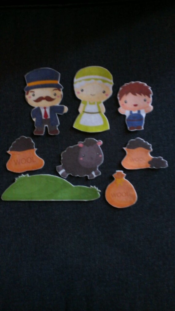 Items similar to Baa Baa Black Sheep Felt Board Story // Flannel Board ...
