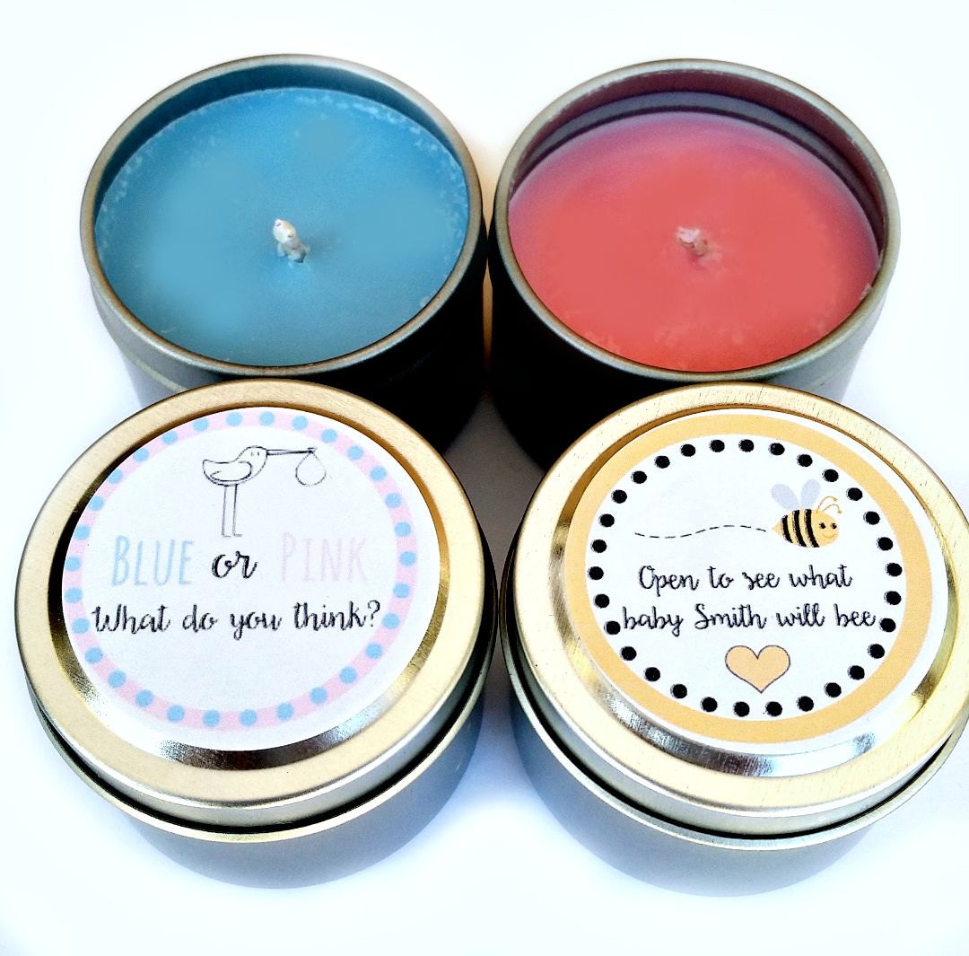 50 Gender Reveal Candles Baby Shower Favors Reveal Favors