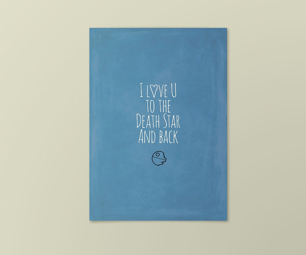 Download I love you to the Death Star and back Funny love card