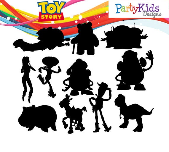 Toy Story Silhouette instant download PNG JPG SVG eps