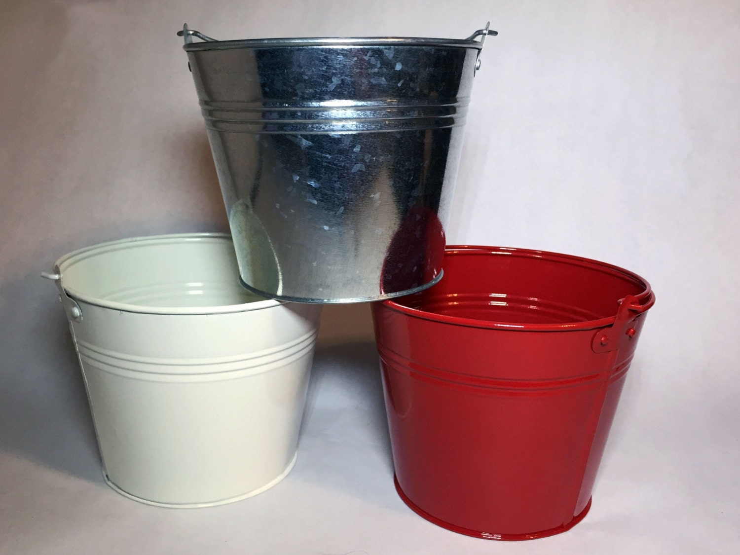 Metal Buckets Color Metal Bucket Pails Medium 6