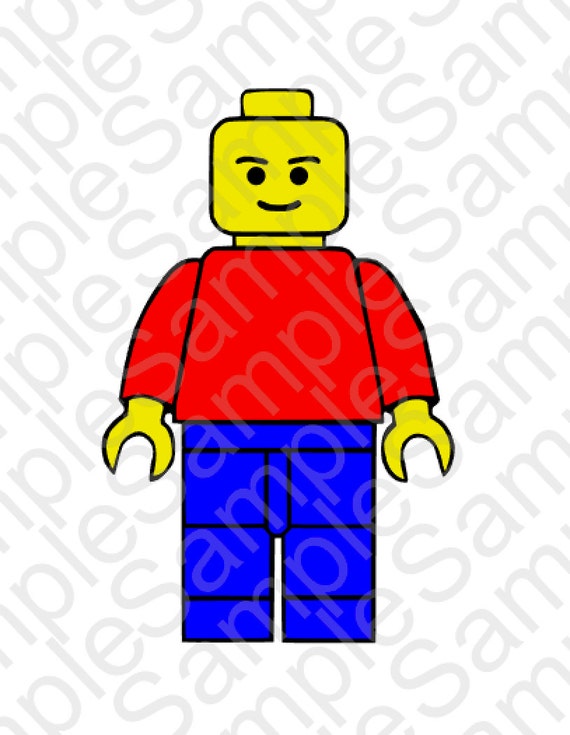 Lego Man SVG DXF and PNG Cut Files by BrocksPlayhouse on Etsy