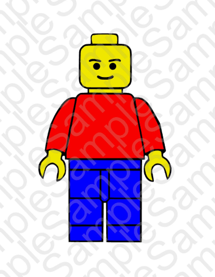 Download Lego Man SVG DXF and PNG Cut Files by BrocksPlayhouse on Etsy