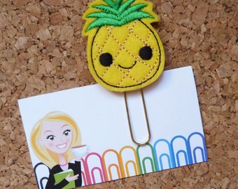 Felt Pineapple Bookmark | Pineapple Paper Clip | Planner Clip | Refrigerator Magnet | Cute Brooch Pin |Organizer | Calendar | 365
