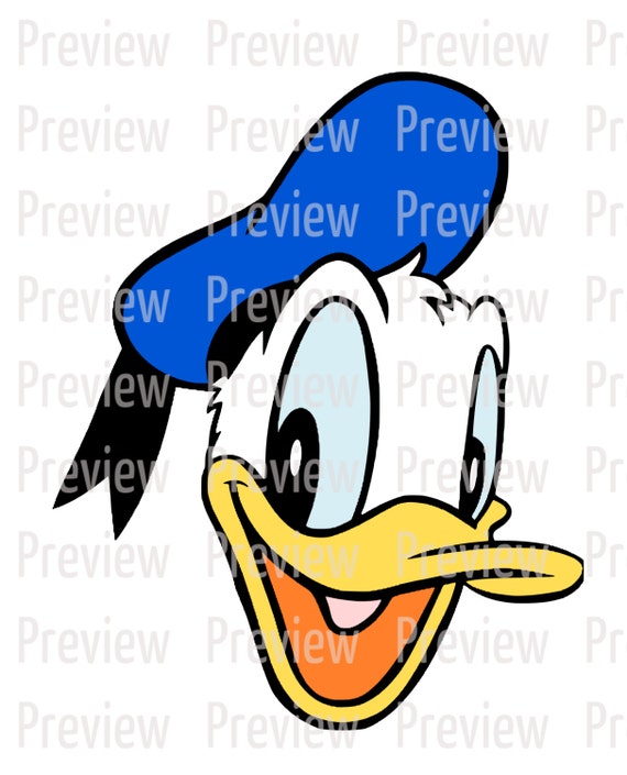 CUTTING FILE Donald Duck Head SVG Digital Cut by TLMDigitalDesigns