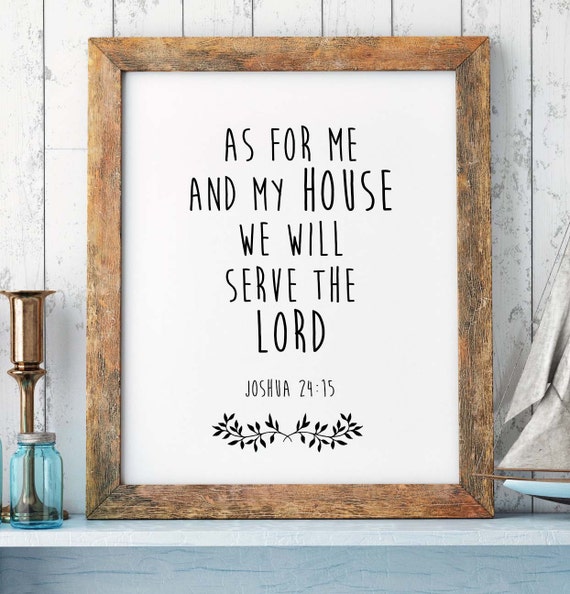 Bible Verse Print 8x10 Joshua 24:15 Scripture by 