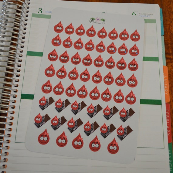 Period Tracker Stickers Monthly Planner Stickers