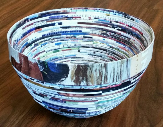 Recycled Magazine Paper Bowl