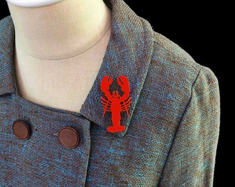 Lobster Brooch / Pin - Laser Cut Acrylic (C.A.B. Fayre Original Design)