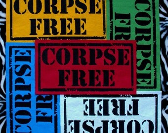 Corpse Free Patch Punk Patch Vegan Patch Animal Rights Patch Punk Back Patch Punk Patches Vegetarian Patch Anti Fur Patch Political Patch