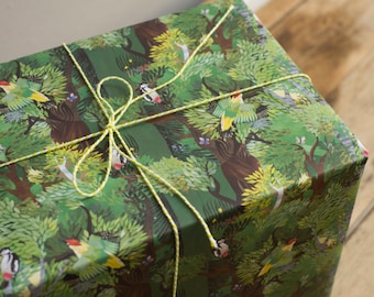 Woodpecker Forest Wrapping Paper - 100% Recycled