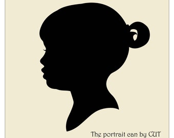 Custom silhouette portrait | Etsy