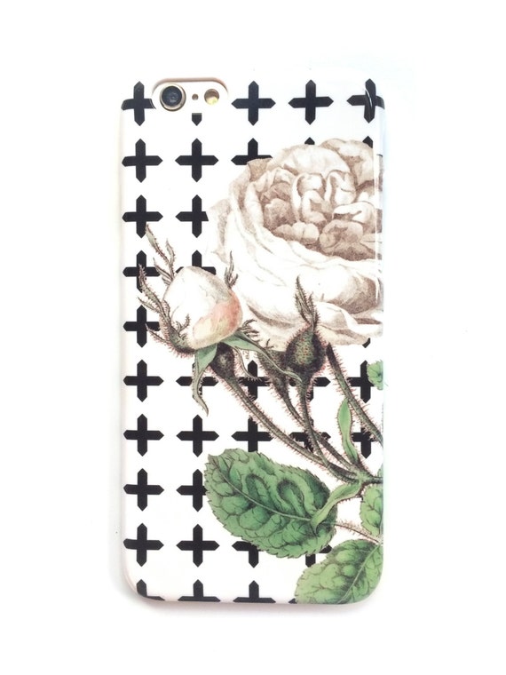 Rose Plus iPhone 6S Case Black and White iPhone 5S Case