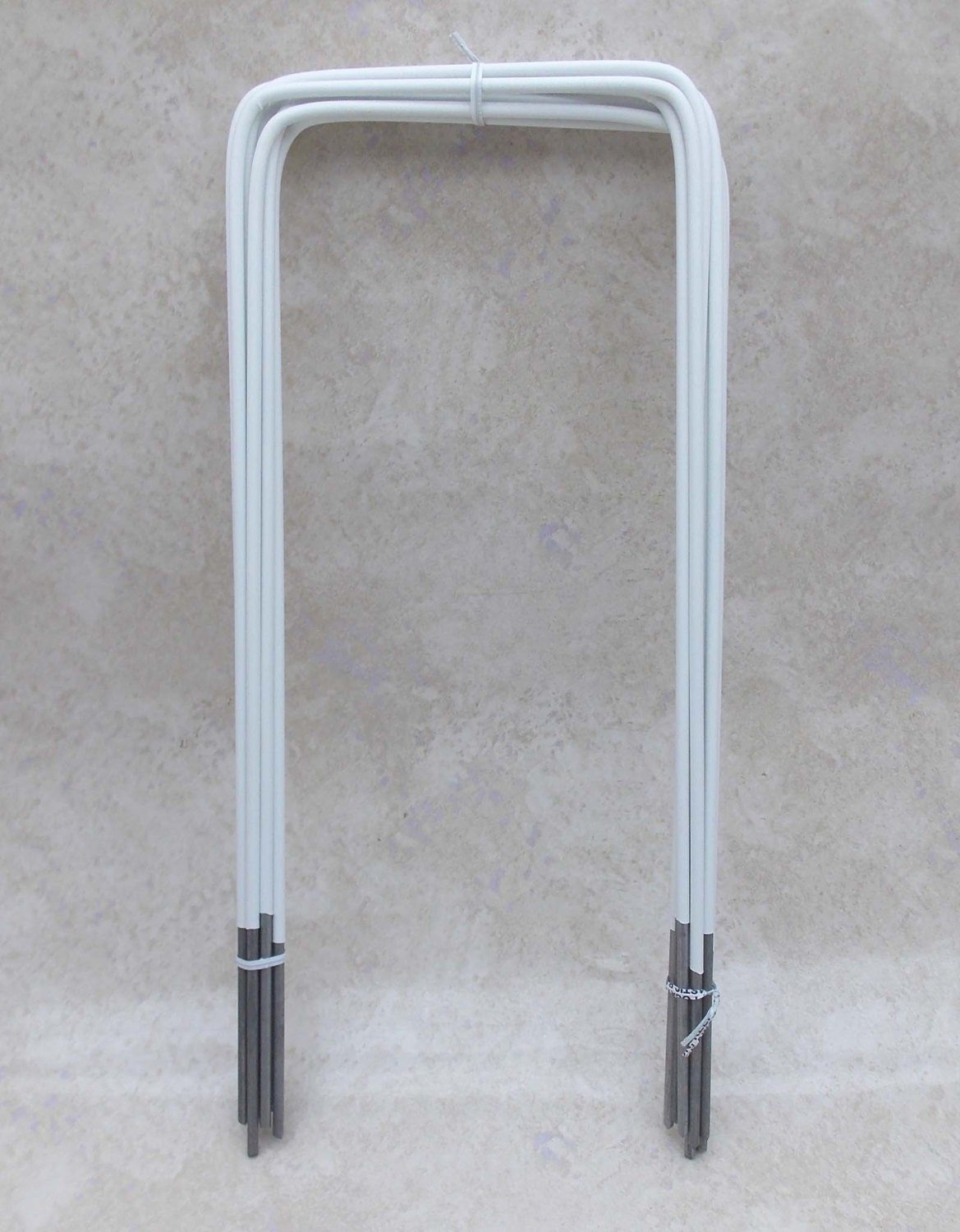 Croquet WICKETS HOOPS Set of 9 Heavy 9 Ga. Steel White Plastic