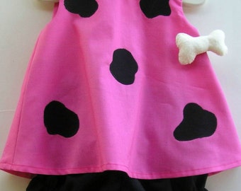 Baby and Toddler Pink Pebbles Flintstone Toddler Costume