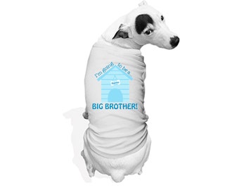 Doggie Tank Top or Bandana - I'm going to be a Big Brother! Dog House Design - Personalized with ANY name! Great for Pregnancy Announcement!