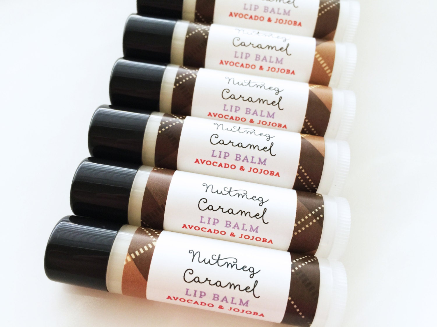 Nutmeg Caramel Lip Balm Lip Gloss Autumn by SweetClementineSoaps